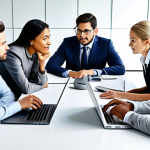 미술문화기획사의 효과적인 팀 빌딩 전략 - Communication**

"A diverse team collaborating around a large table, discussing project details in a...