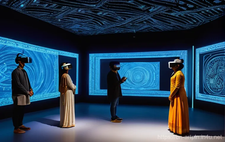 미술문화기획사의 소셜 미디어 활용 사례 - **Prompt 1: Bridging Traditional Art and Global Digital Audiences**
    "A vibrant and bustling arti...