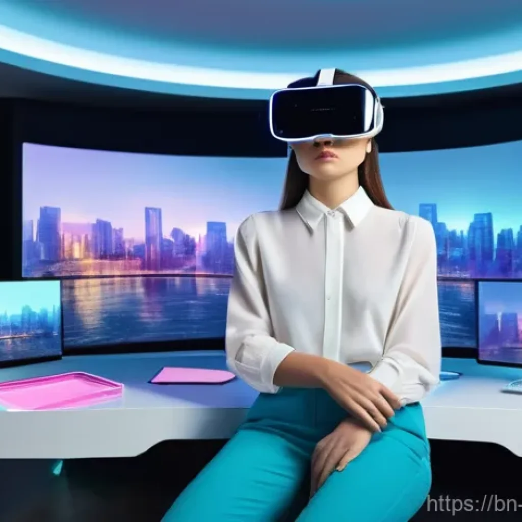 미술문화기획사의 주요 채용 경향 분석 - **Prompt 1: Digital Art Curator Managing a Virtual Exhibition**
    "A vibrant, detailed, wide-angle...