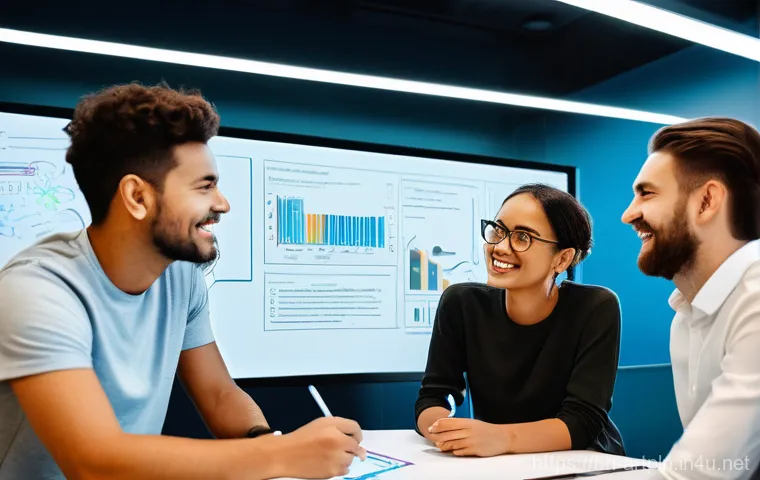 미술문화기획사의 주요 채용 경향 분석 - **Prompt 2: Family Experiencing Augmented Reality History Tour**
    "A cheerful and dynamic scene d...