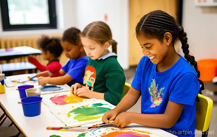 미술문화기획사의 리더십 발휘 사례 - **Innovative Heritage Exhibition:** A vibrant and bustling art gallery scene featuring a diverse gro...