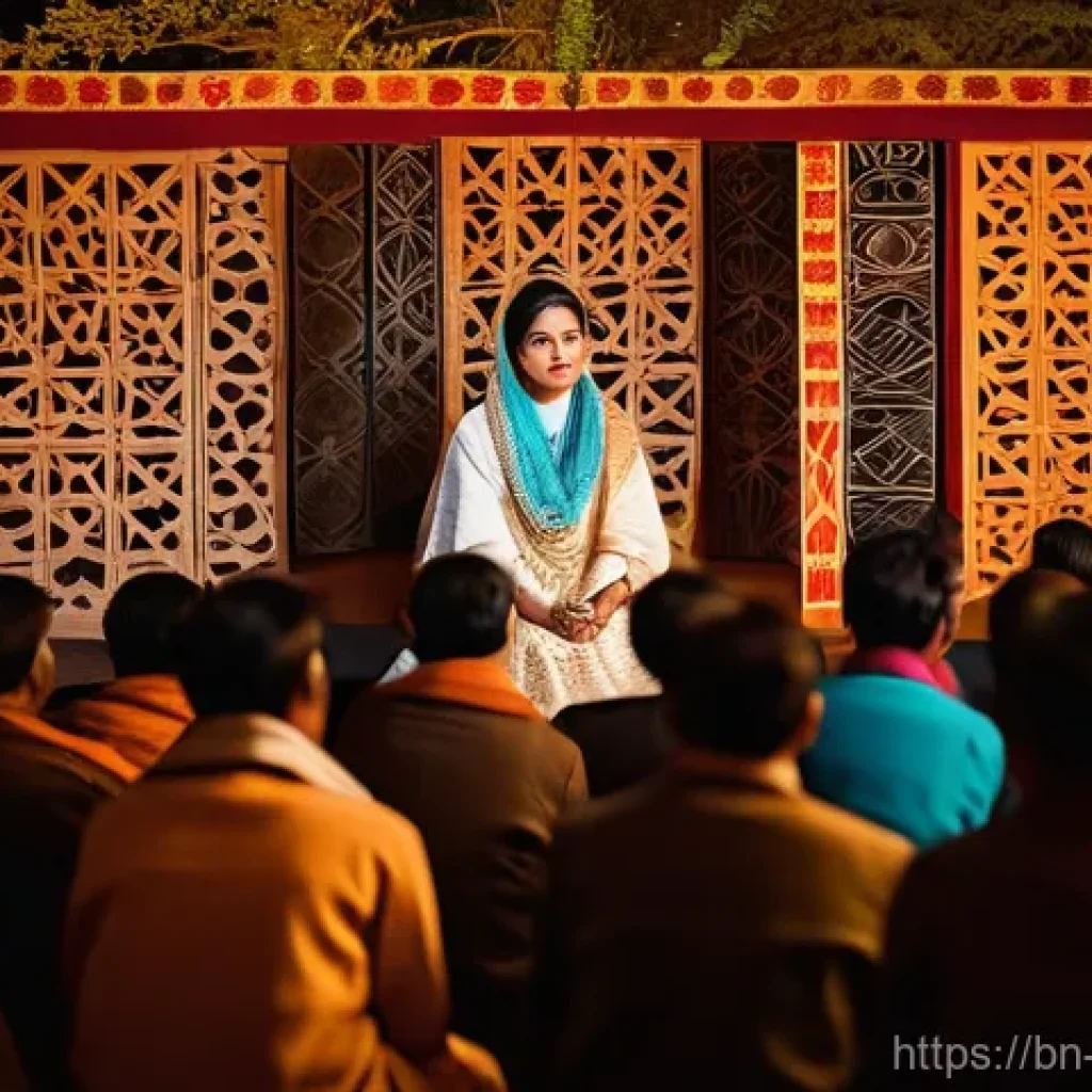 미술문화기획사의 프레젠테이션 기술 - **Prompt 1: Captivating Cultural Storytelling**
    "A charismatic female presenter, dressed in a st...