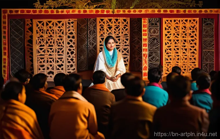 미술문화기획사의 프레젠테이션 기술 - **Prompt 1: Captivating Cultural Storytelling**
"A charismatic female presenter, dressed in a st...