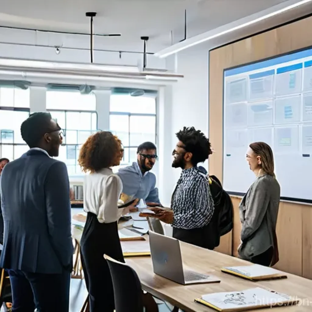 미술문화기획사의 효과적인 업무 분배 방법 - **Cultural Event Planning in a Modern Workspace**
A vibrant and diverse team of men and women, r...