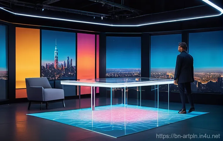 미술문화기획사의 효율적인 스케줄 관리 - **Prompt:** A vibrant, futuristic event planning studio. Diverse, creative event planners, dressed i...