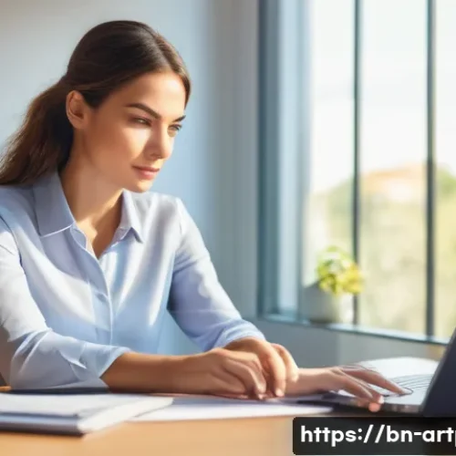 Home 30 미술문화기획사의 일일 업무 루틴 - **Prompt:** "A bright, sunlit morning scene in a bustling office. A woman, dressed in smart-casual a...