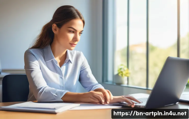 미술문화기획사의 일일 업무 루틴 - **Prompt:** "A bright, sunlit morning scene in a bustling office. A woman, dressed in smart-casual a...