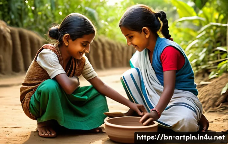 미술문화기획사의 비영리 프로젝트 사례 - **Prompt 1: Intergenerational Learning of Traditional Crafts**
"A heartwarming, detailed photogr...