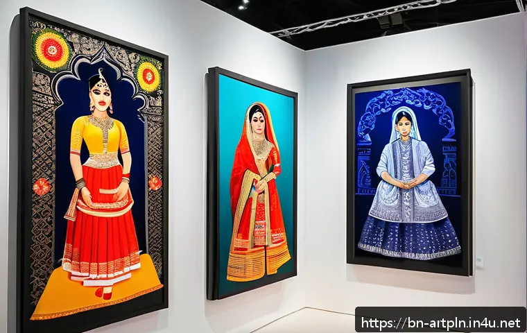 미술문화기획사의 주요 과제 해결 방법 - A vibrant cultural fusion art exhibition scene showcasing a diverse group of artists and audience me...