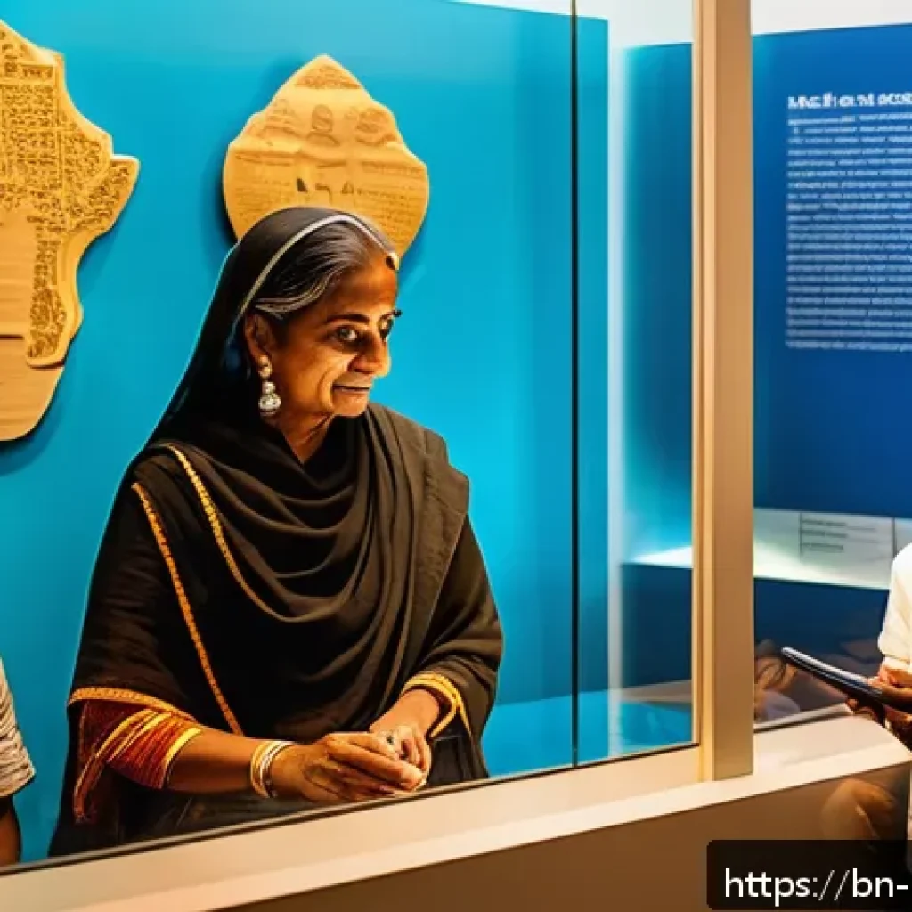 미술문화기획사의 경력 개발 성공 스토리 - A modern museum interior showcasing a vibrant cultural exhibition with interactive digital displays ...